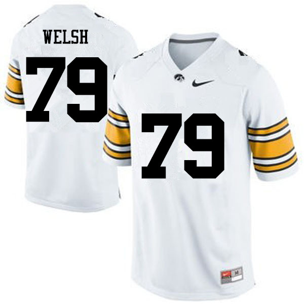Men Iowa Hawkeyes #79 Sean Welsh College Football Jerseys-White - Click Image to Close